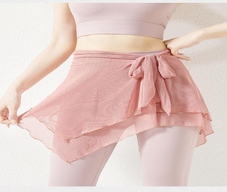 

Scarves Women Yoga Wear Sportswear Dancewear Tulle Hip Scarf Cover Flare Body Waistband Tennis Skort Mesh Layered Fashion Cute9549890