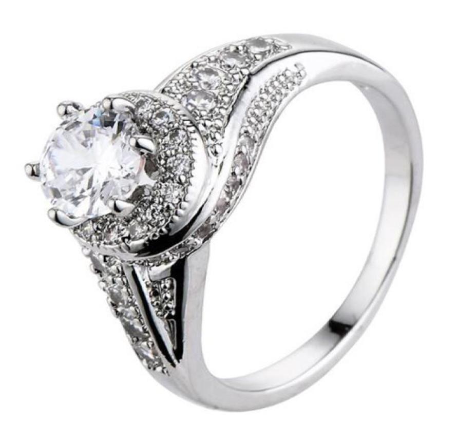 

10 Pcs Luckyshiine 925 Silver Women Crystal Zircon Wedding Rings Unique Vintage Holiday gift Ring Jewelry NEW2886775