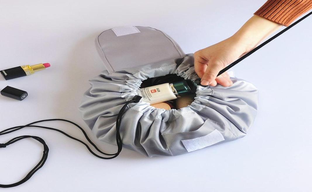 

Cosmetic Bags Cases Fashion Storage Bag Women Travel Portable Make Up Toiletry Beauty Case Organizer Waterproof Drawstring Makeu7233959, Dark grey