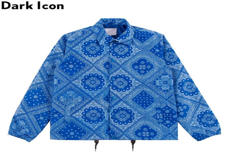 

Dark Icon Bandana Hip Hop Jacket Men Turndown Collar Paisley Street Fashion Men039s Jacket Streetwear Jackets for Man LJ2010139119484, Black