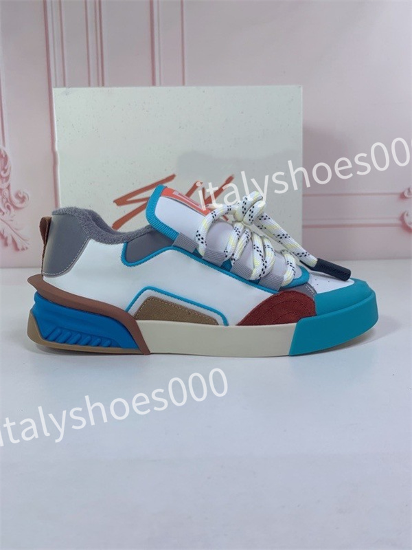 

New top Designer Casual Shoes Men Women Calfskin Sneakers Leather Trainers Reflective Fashion Leisure Shoe Platform, 04