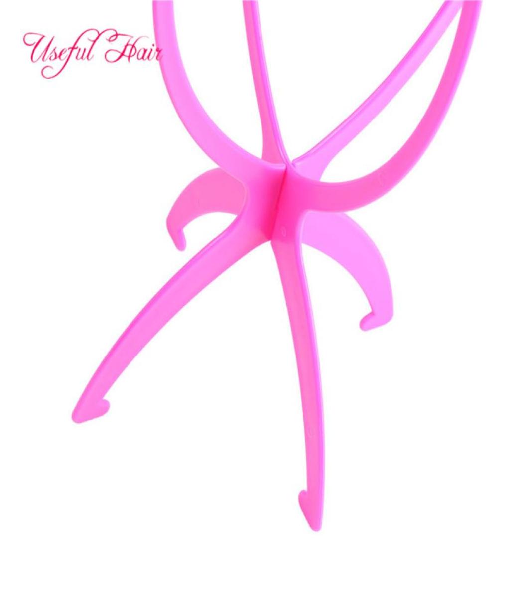 

lastic Stable Showing wigs stands blue Clearly po Wig Stand for ombre lace front wiged Portable Folding P 165inch length plast7853858