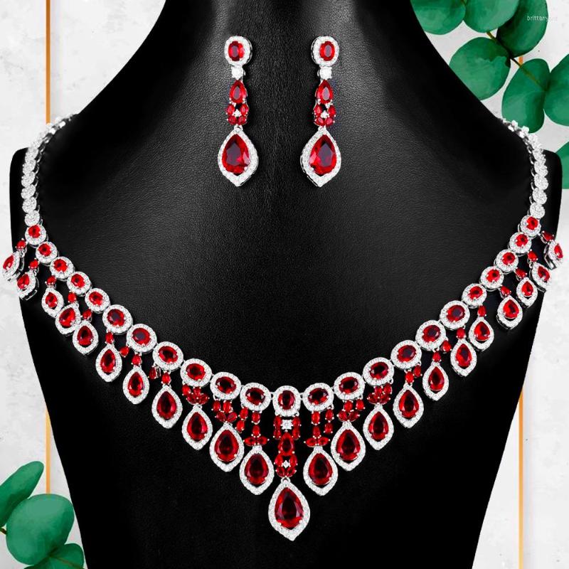 

Necklace Earrings Set GODKI Luxury SAUDI ARABIA HIGH For Women Wedding Earring Cubic Zircon Dubai Bridal Jewelry 2023, Picture shown