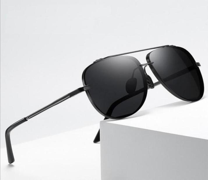 

Sunglasses 2021 Polarized Big Frame Men Pilot Gradient Night UV400 Sun Glasses S6637252620