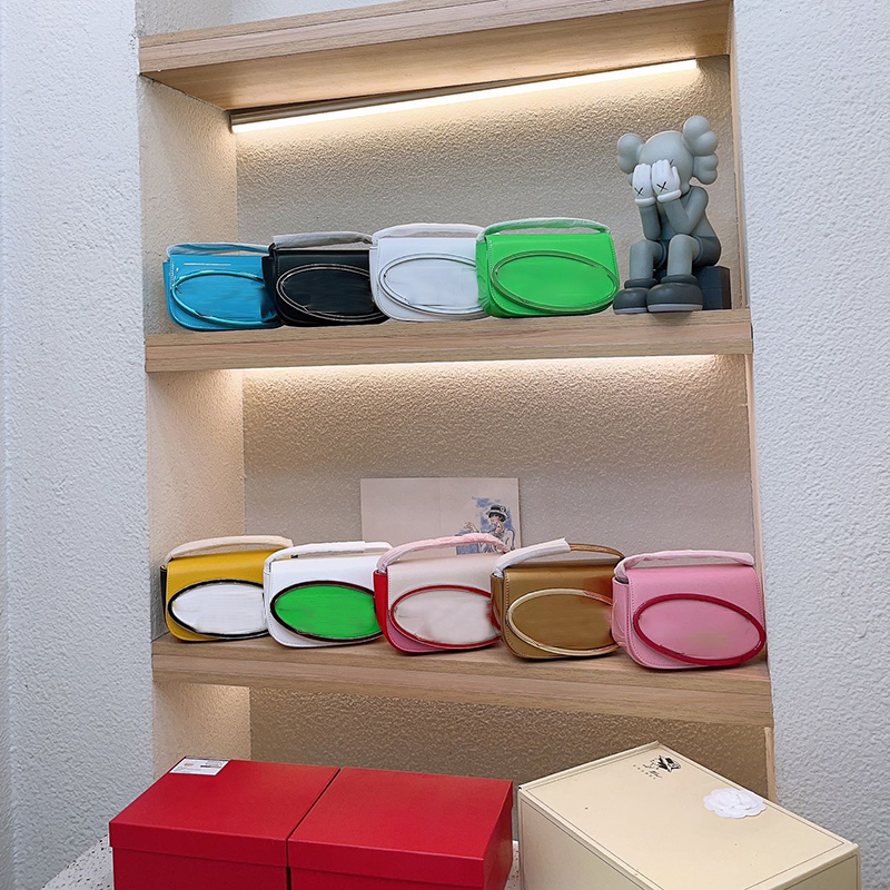 

D Two-tone Chain Shoulder Bag Designer Mini bag clasp CrossBody Flap embossed Leather Purses wallet, #1 20*13