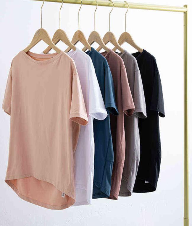 

lu Yoga ShortSleeved Loose And Slim AC TShirt Sports Top Women039s Yoga Clothes Fitness Running Blouse Summer NWT3993898, Black