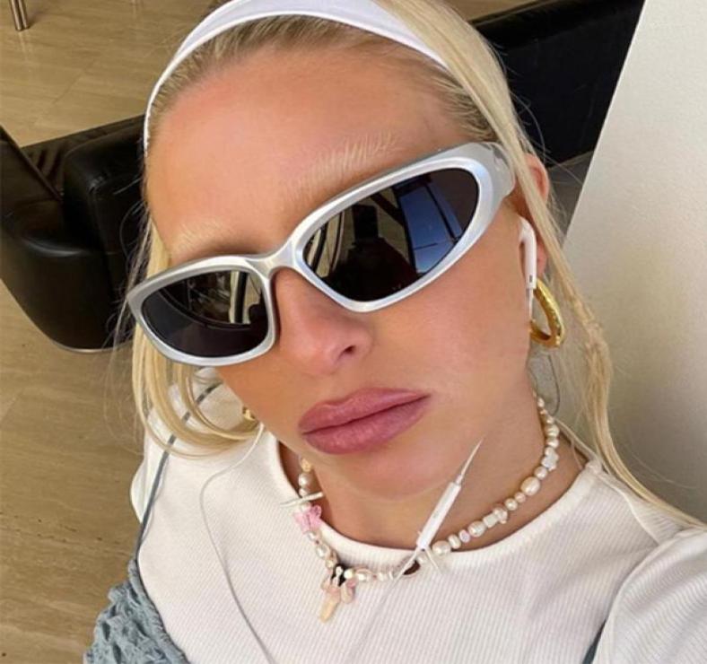 

Sunglasses Punk Sports Y2k Women Brand Designer Fashion Mirror Sun Glasses Men UV400 Goggles Shades Unique Silver3534899
