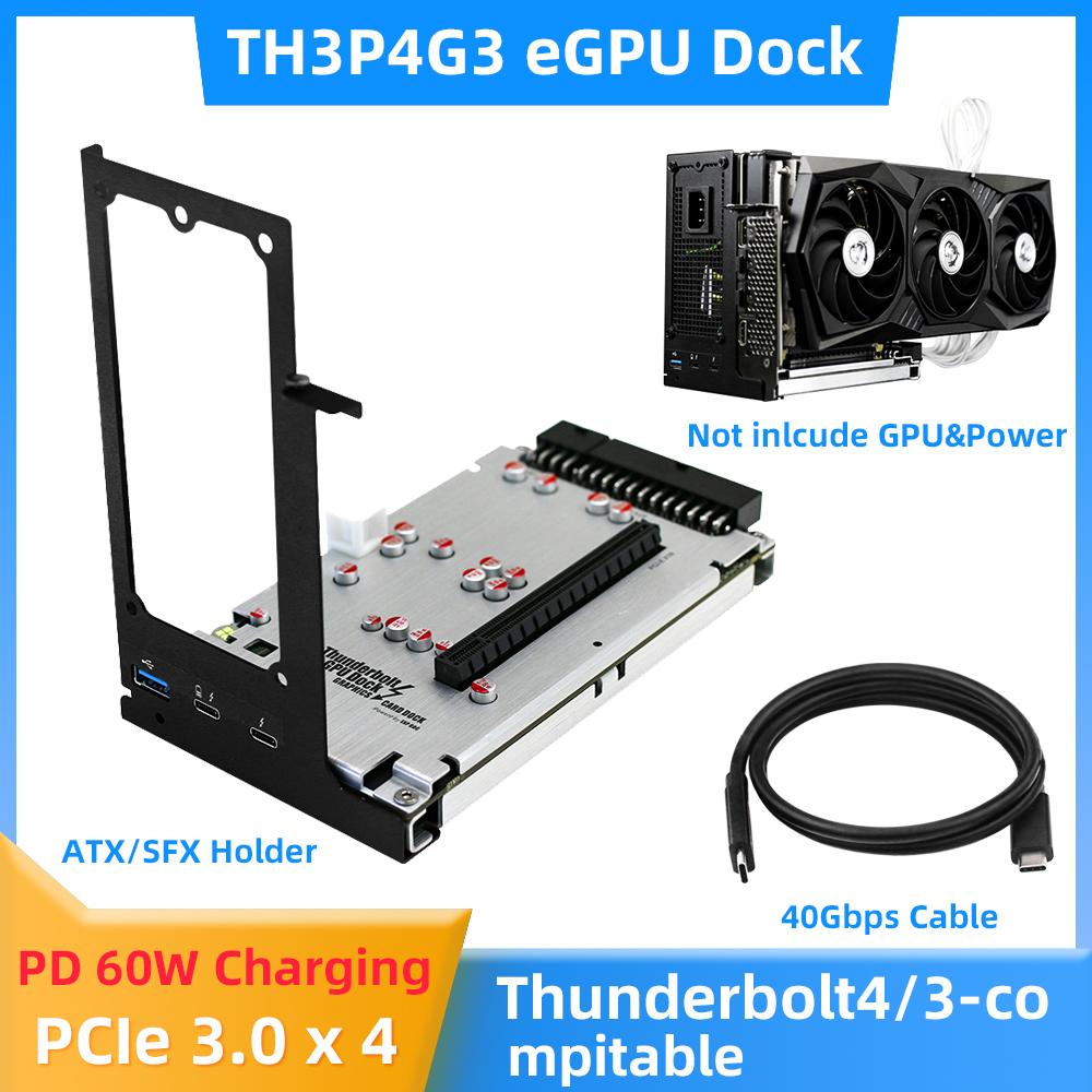 

Stations TH3P4G3 Thunderboltcompatible GPU Dock Externel Graphic Card Adapter 60W PD Charging for Macbook Laptop Notebook to Video Card