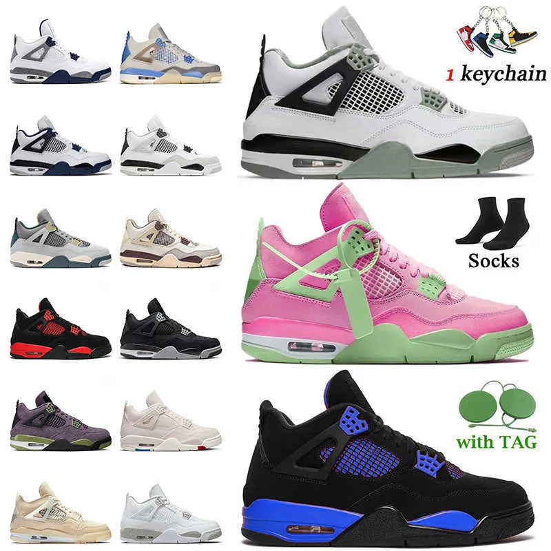 

Seafoam Midnight Navy Sail 4s Basketball Shoes Retro J4 Women Mens Trainers with Socks Jumpman 4 Blue Thunder Psgs Craft Bred Black Cat, C8 canvas 36-47