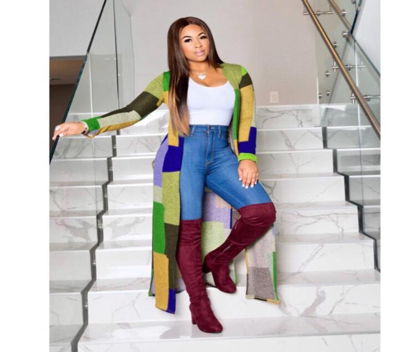 

Women Clothes 2020 Autumn Coat Fashion Plus Size Trench Trend Multicolor Print Cardigan Windcheaters Designer Party Russia LJ201125314962, Black