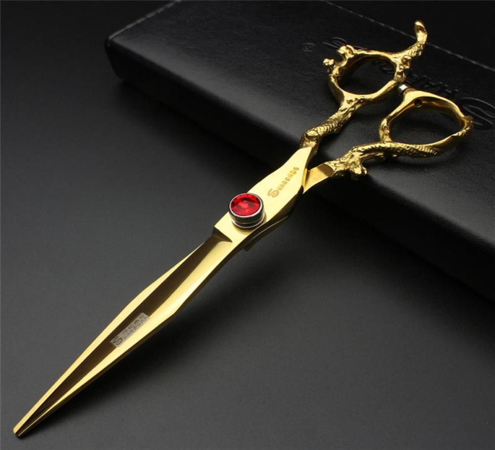 

Golden Japan imported Professional hairdressing scissors 5567 inch barber scissor 440C hair stylist dedicated hair scissors8403895
