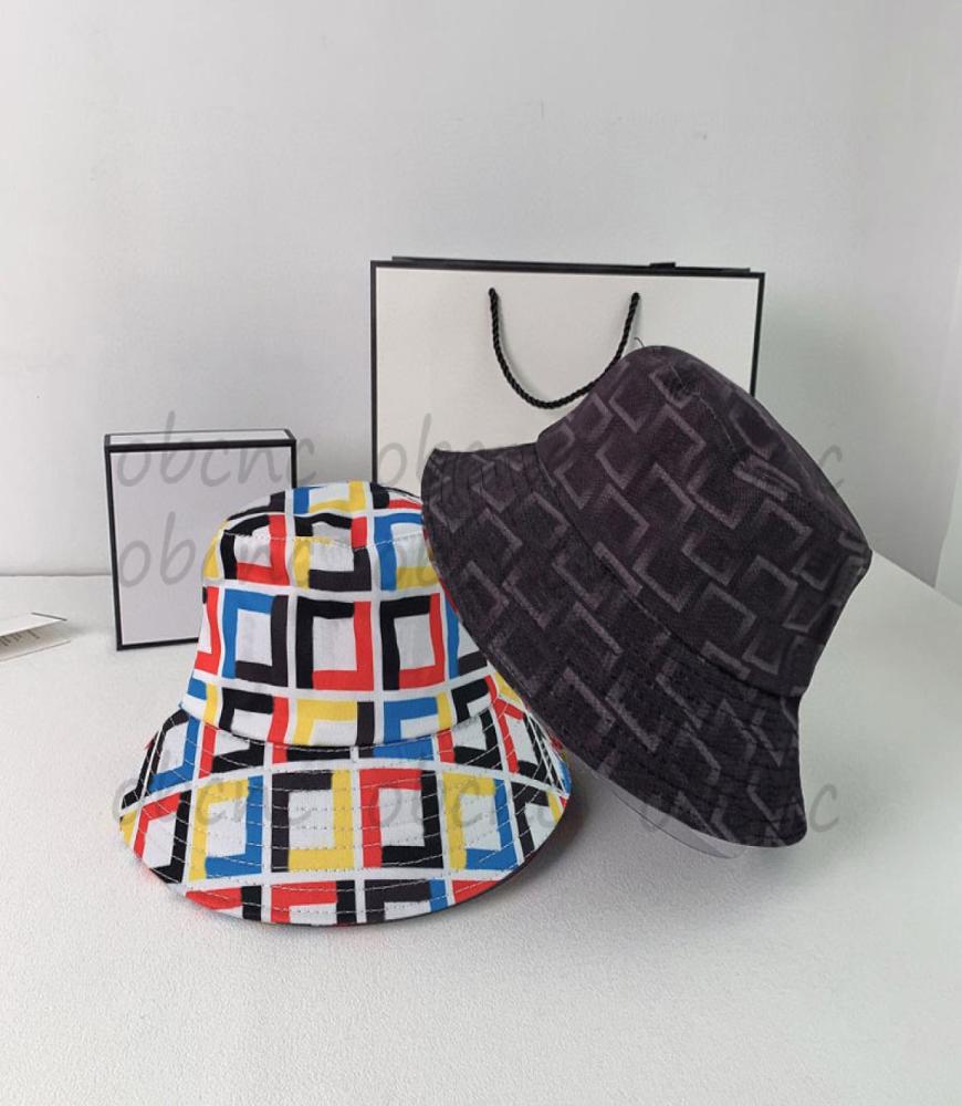 

2022 Fashion Classic Bucket Hat Luxury Design Wide Brim Hats Colorful Lettered Printed Casual Fashionable Hat Sunbonnet Caps6452278, Black