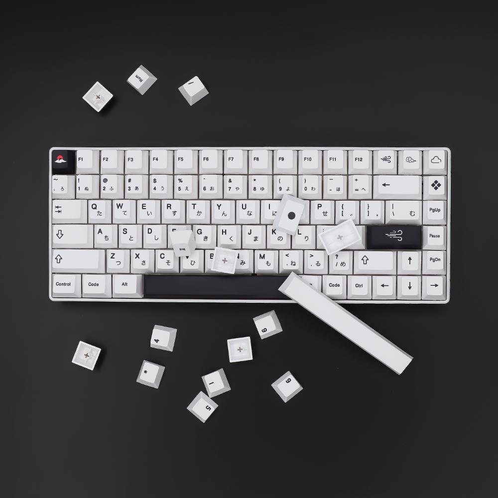 

Combos Black and white cherry mx keycap PBT Cherry Profile for GMK cherry mx /gk64/ik75/cmk87/redragon mechanical keyboard