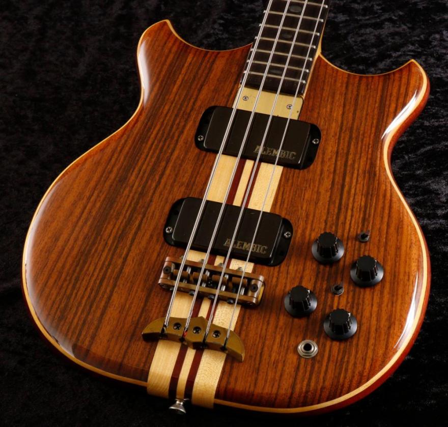 

Alembic Stanley Clake Signature Brown Ash 4 Strings Electric Bass Guitar Neck Through Body 5 pliesNeck Gold Hardware Abalone In5358722