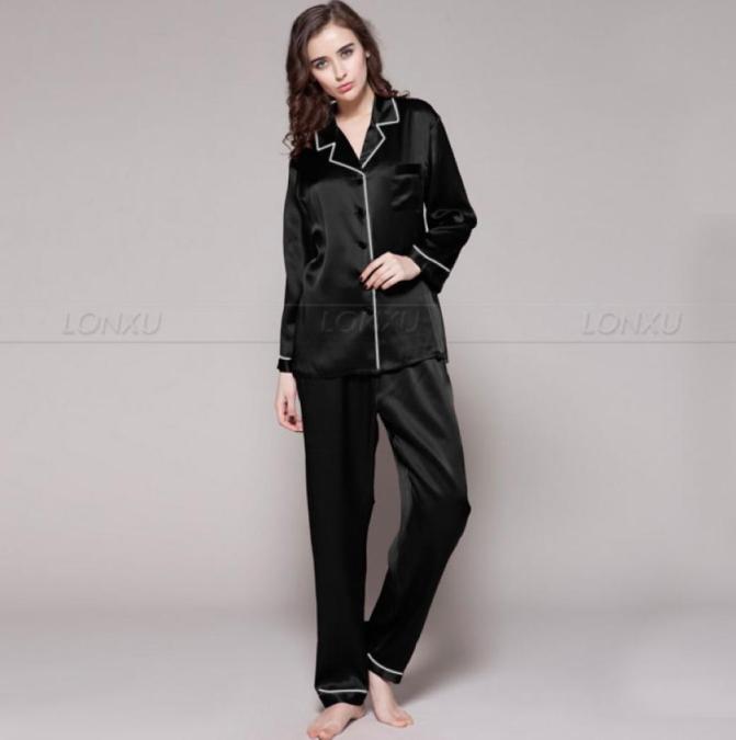 

Womens Fashion Silk Sleepwear Pajamas Set Pajama Pyjamas Set Sleepwear Loungewear XS S  L XL7596788, Gray