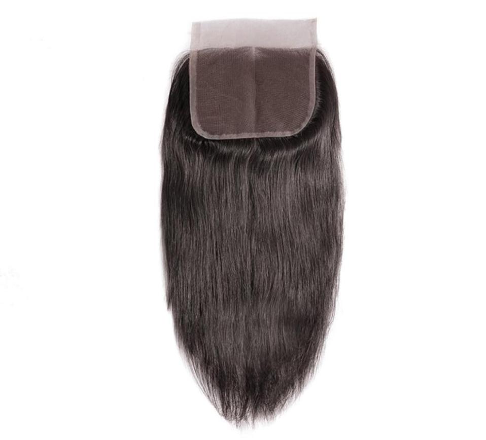 

5X5 Lace Closure Virgin Brazilian Human Hair 820Inch Straight Body Wave Swiss Lace Remy Human Hair Extensions In Stock7505207, Natural color