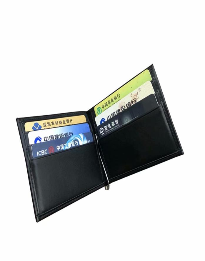 

luxury Wallets for Credit Cards Mens Leather Wallet with Card Holder Money Clip Men039s Purse With box7650529, Black