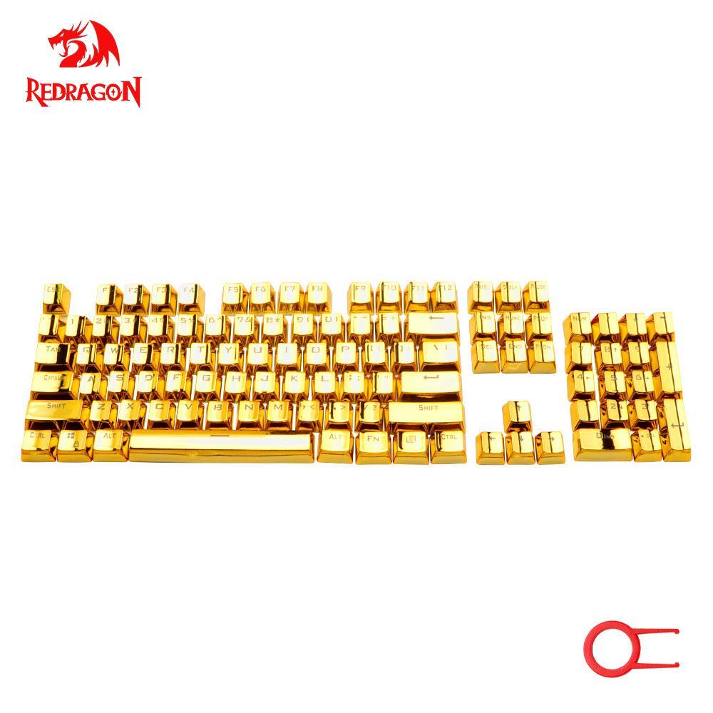 

Combos REDRAGON 104 Key Double Shot Injection Backlit Electroplated mechanical keyboard key caps For Cherry MX Including keypuller