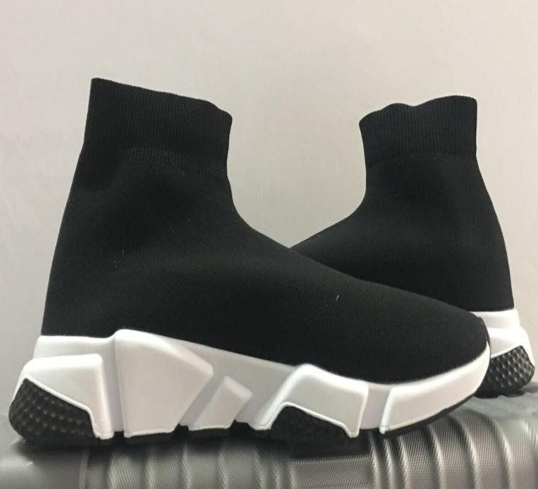 

Men Fashion Paris Ankle Boots Speed Trainers Knit Sock Shoe Mens Womens Black White Red Knitting Sneakers High Quality Casual Boot9226024, Brown
