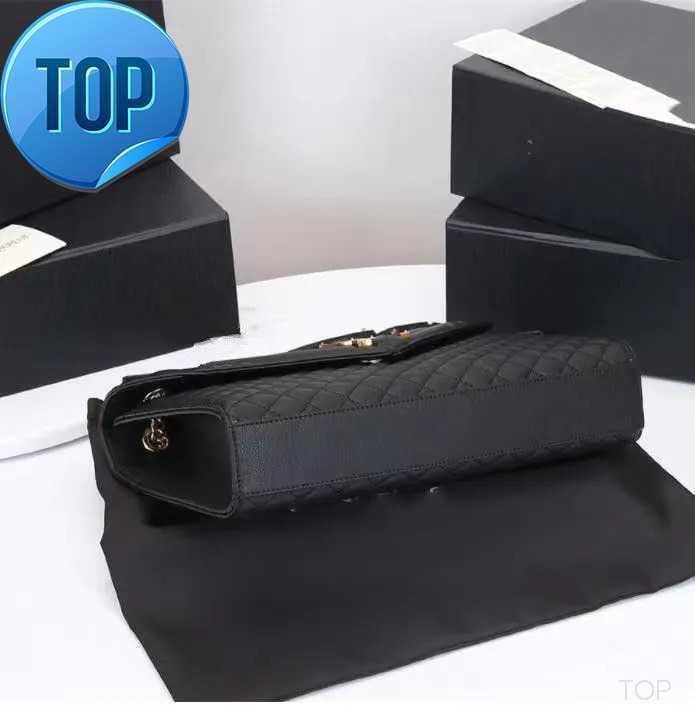 

2023 Luxury Handbag Shoulder Bag Brand LOULOU Y-Shaped Designer Seam Leather Ladies Metal Chain Black Clamshell Messenger Bags Box HH