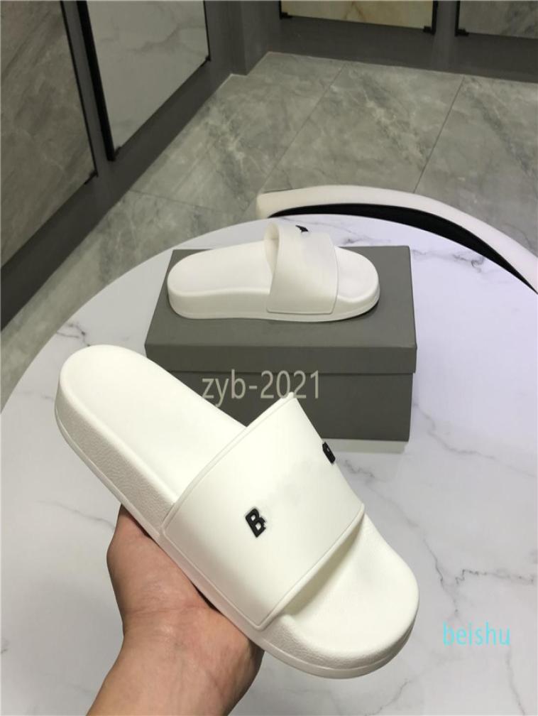 

2021 Paris Sliders Mens Womens Summer Sandals Beach Slippers Ladies Flip Flops Loafers Black White Red Green Slides Chaussures Sho3839543, Grey