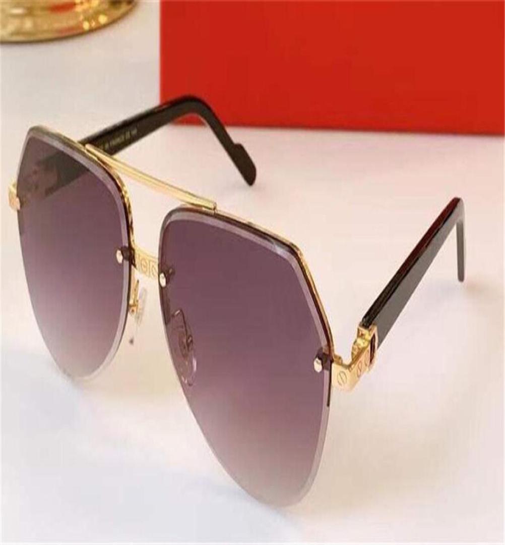 

New fashion design sunglasses 8200980 pilot frameless lens metal half frame selling style uv400 protective glasses top qualit8563258