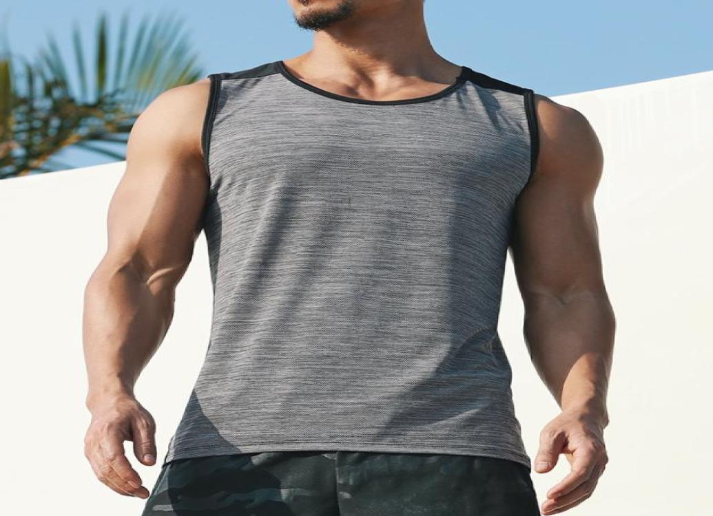 

Men Compression Running Suit Vest Sports Fitness Sleeveless Training Tank Top Vest Summer Quick Dry Running9077720, Blue