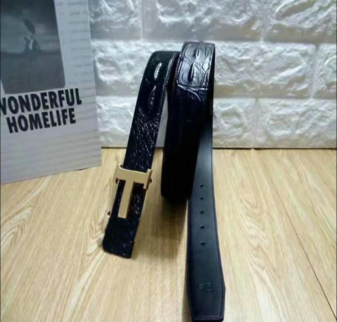 

Men039s Women039s Fashion Classic HH Designer Belt Luxury Belt Women039s Belt Casual Gold Buckle Letter Smooth Buckle 1052667757, Black