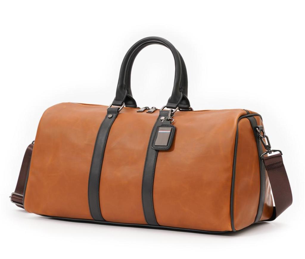 

Travel Bags Waterproof Men039s Leather Overnight Bags Hand Luggage Women Male Weekend Bag Business Man4952181, Sky blue