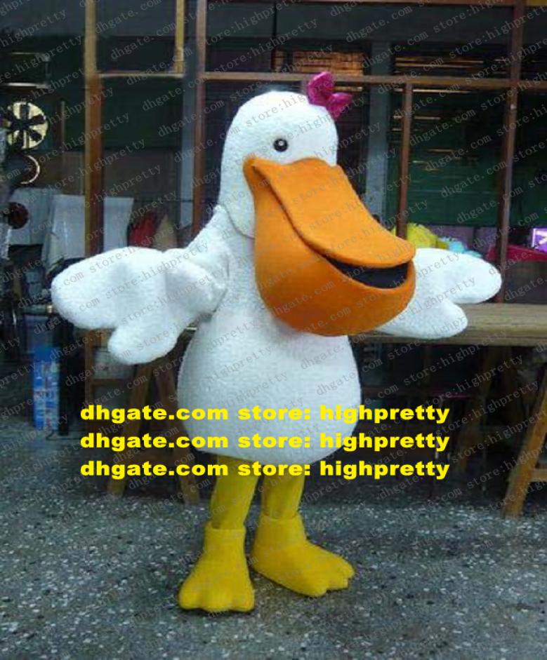 

White Bird Toucan Pelecanidae Pelican Mascot Costume Mascotte Cormorant Toco Hornbill Barbet With Huge Yellow Mouth No5385390835, Black