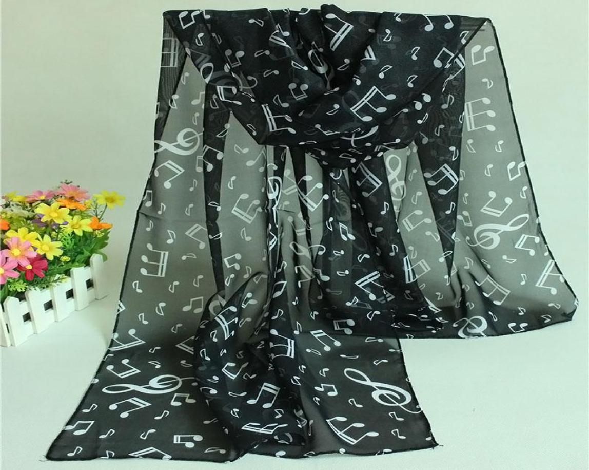 

Scarves ACC Shawl Wrap Women Scarf Music Note Printed Lady Chiffon Silk Apparel Accessories Fashion AIC887790827