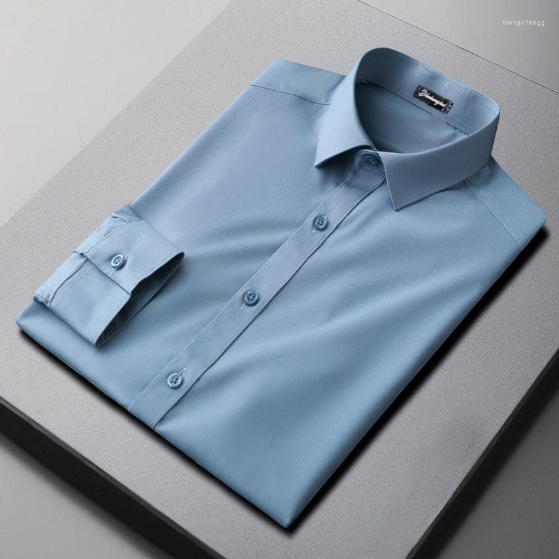 

Men' Dress Shirts 2023 Men' Spring Summer Solid Color Casual Business Male Long Sleeve Formal Men Slim Blouses I173, Wumailan short