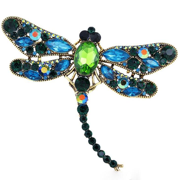 

Dragonfly Brooch Crystal Diamond Pins Luxury designer Brooches Zinc Alloy Rhinestone Fashion Women Insect Sweater Pins Cloth Acces2548624