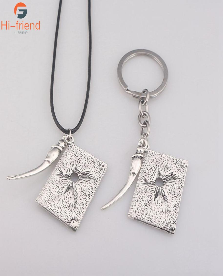 

SC Movie Horcrux Pendant Keychain Basilisk Fang and Tom Riddle Diary Key Chain With Teeth Metal Pendant Accessories Gift1577380