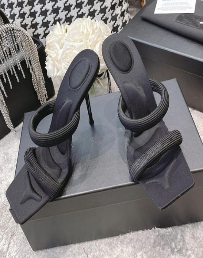 

2022 New Designer High Heel Sandals and Slippers AWANG Women039s Thick Strap Banquet Vacation Black 5710cm Ladies HighHeeled2627507, Taupe