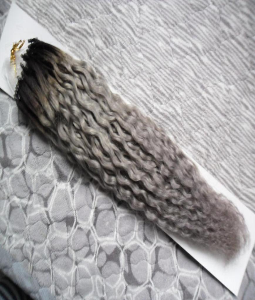 

Peruvian virgin hair 100g kinky curly Loop Micro Ring Hair 100 Human Micro Bead Links Machine Made Remy Hair Extension afro kinky5398359