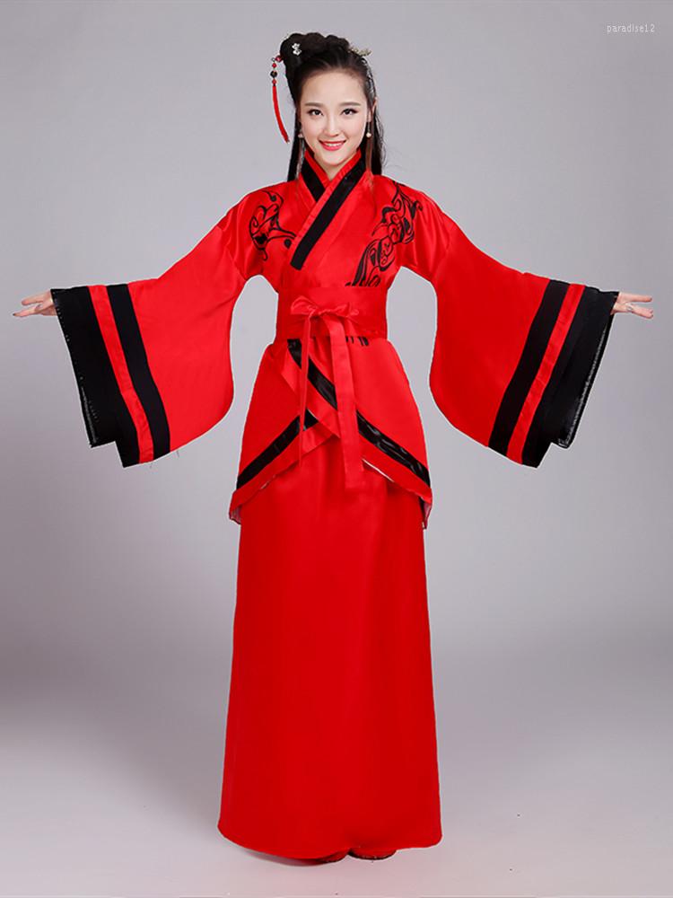 

Stage Wear Chinese Traditional Fairy Hanfu For Women Festival Clothing Dance Dresses Elegant Costume Tang Dynasty Ancient, Hanfu black red