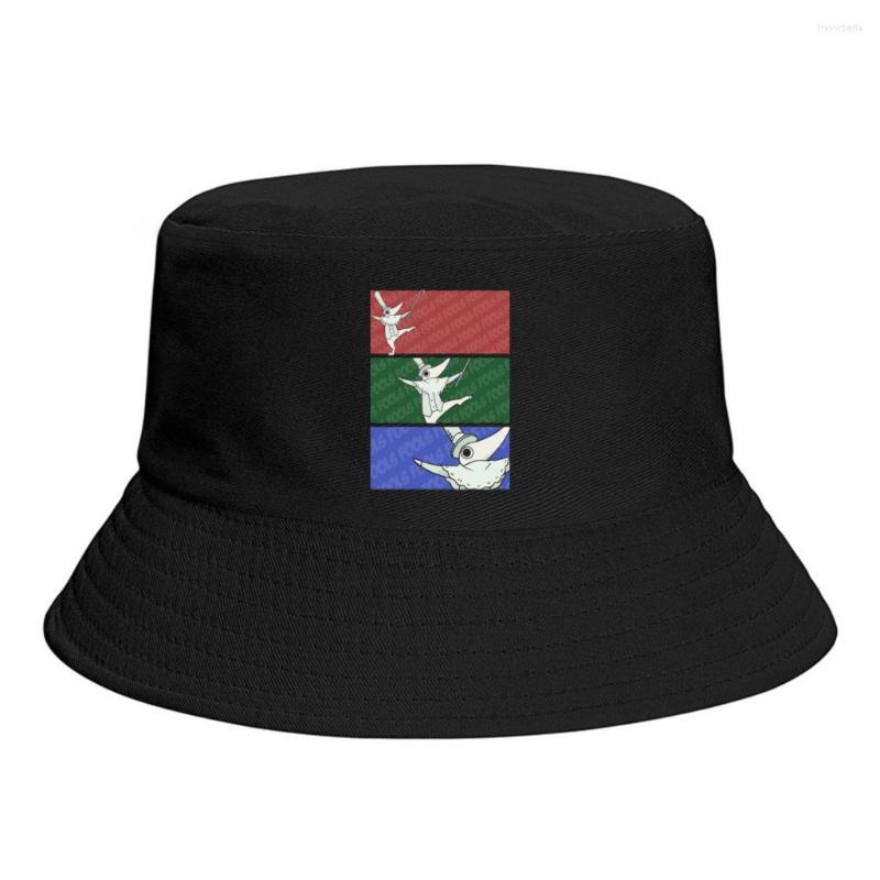 

Berets Summer Excalibur Bucket Hats For Unisex Soul Eater Manga Maka Evans Black Star Tsubaki Beach Foldable Bob Fisherman Hat Sun