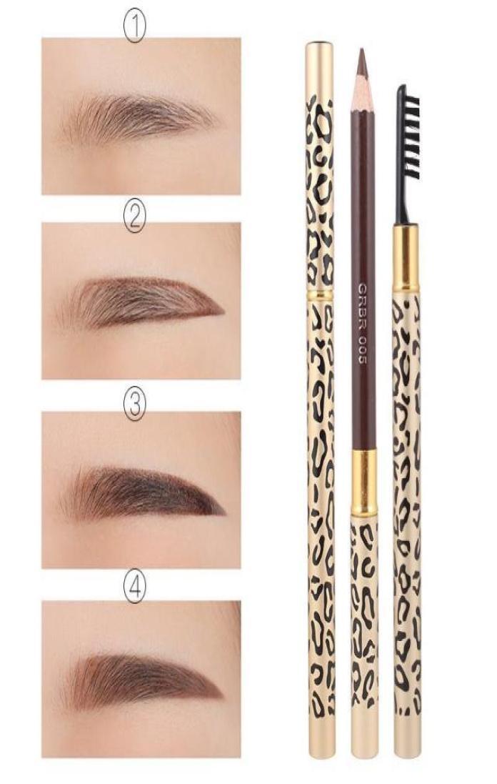 

Factory Direct New Makeup Eyes Flamingos Leopard New Professional Makeup Eyebrow Pencil BrushBlackBrownGray1405585, Mixed color