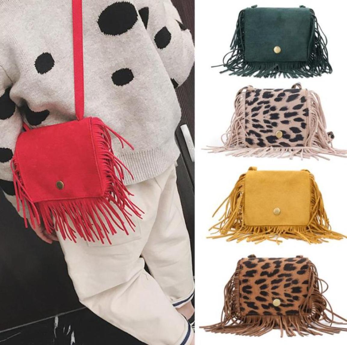 

Kids Mini Purses and Handbags 2020 Cute Leopard Crossbody Bags for Girls Small Coin Wallet Pouch Little Girl Tassel Purse7651007, Black