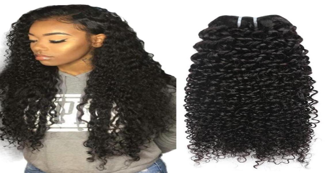 

Indian Kinky Curly Virgin Hair Bundles Whole Unprocessed Curly Human hair Extensions Natural Color Kinky Curly human hair weav86082481216