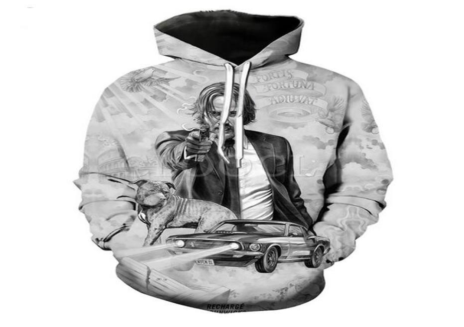

New Movie John Wick Chapter Hoodies Mens Hooded Pullovers Printed Male Hoody 3D Printing Hooded Sweatshirts RJ01466566572, Beige