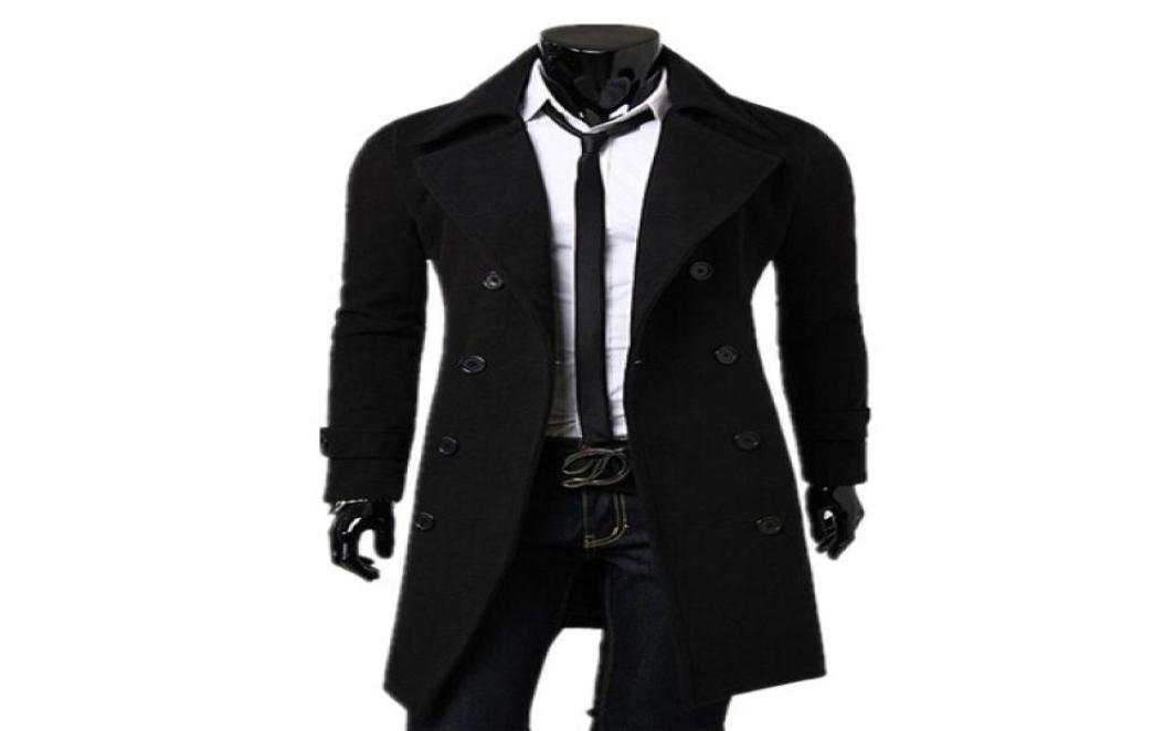 

Whole 2016 New Fashion trench coat men Long Coat Suit Men Wool Coat Men Overcoat Outerwear1393950, Beige