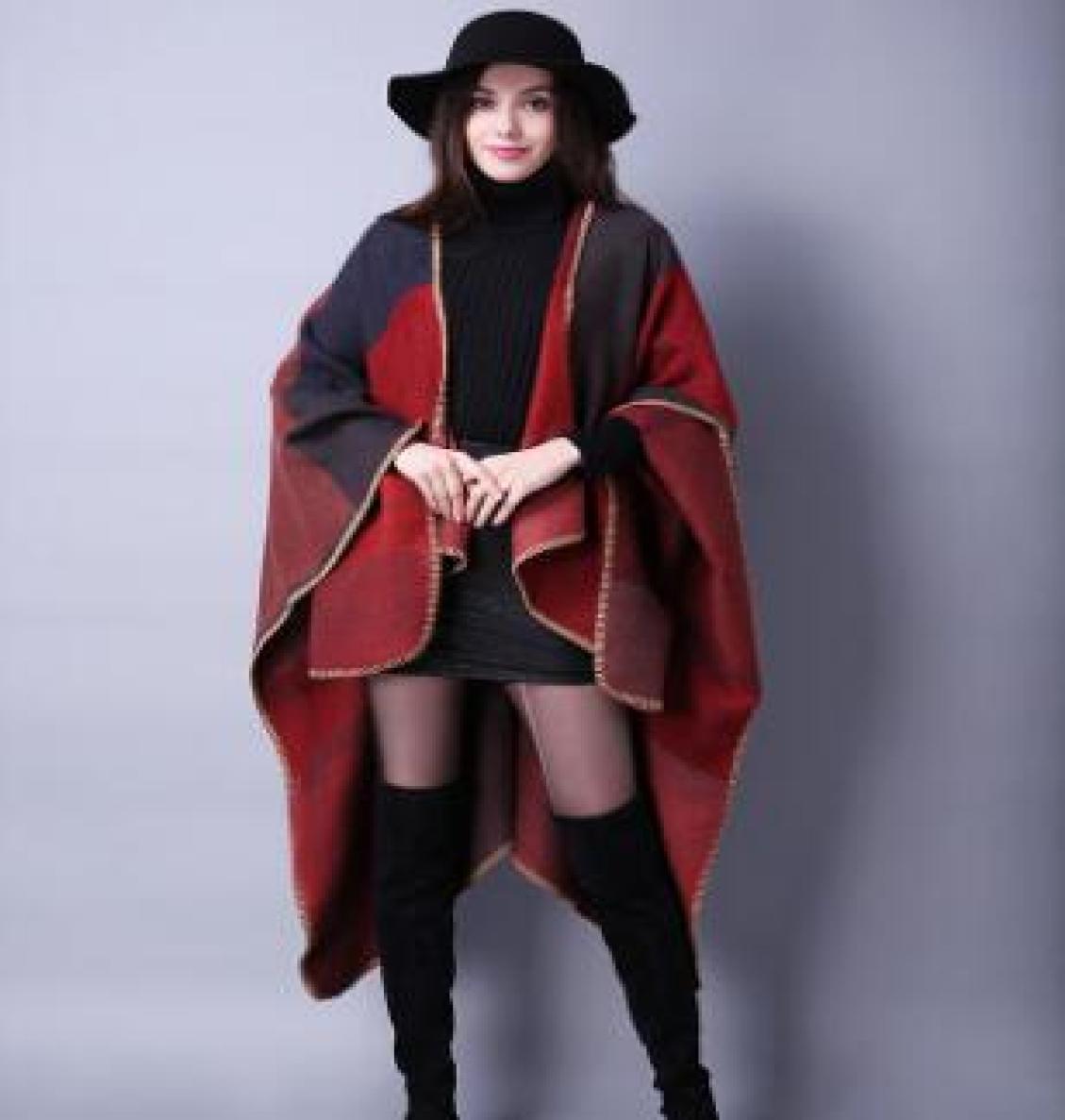 

New recommend women fashion winter wild grid travel pashmina shawl designer national wind hit the color thickening warm scarfs who8022119