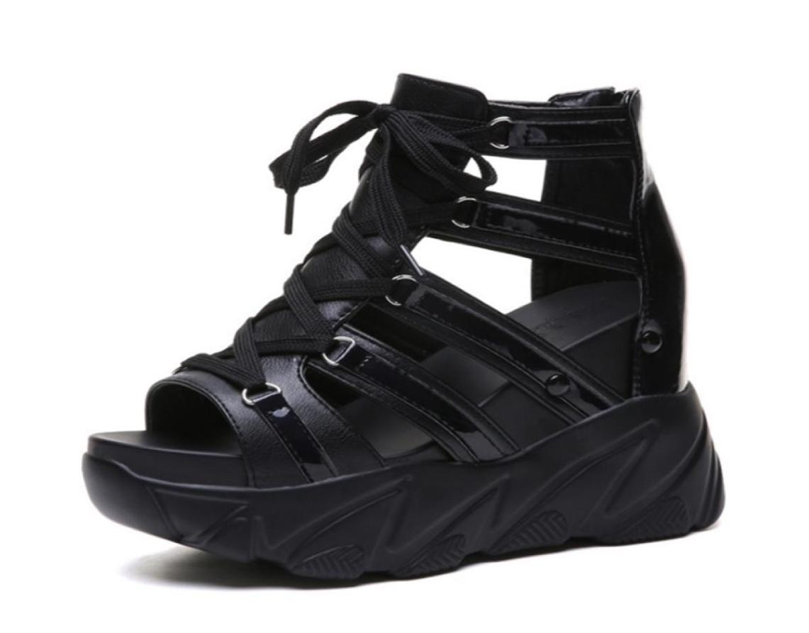 

Ho Heave Comforty Shoes Women Muffin Bottom Wedges Heels Summer Shoes Female Breathable Sandals Women Fashion Platform Sandals Y202962683, Sky blue