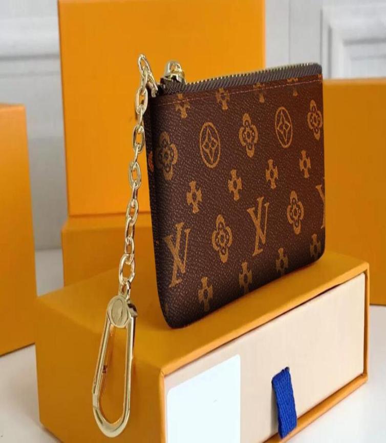 

TOP qualitys Genuine Leather Coin Purse Luxury design Portable KEY P0UCH wallet classic Manwomen Chain bag With dust bag and box5353448, Red