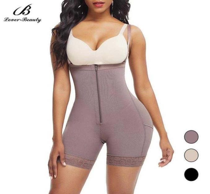 

Lover Beauty Plus Size Shapewear Butt lifter Bodysuits Waist Trainer Corset Tummy Control Panties Women Postpartum Body Girdle T208149057, Beige