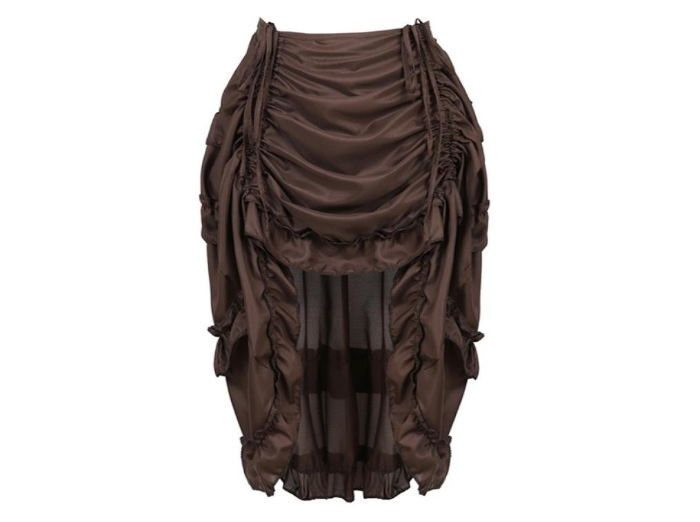 

Women039s Steampunk Skirt Vintage Gothic Skirt Ruffles Pirate Skirt Plus Size Pirate Costume Multi Color High Low Dancing Outfi4501311, Black