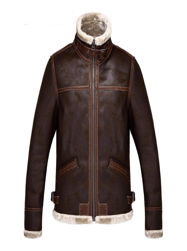 

New 2020 High Quality New Resident Evil 4 Leon Kennedy Leather Jacket Cosplay Costume Faux Fur Coat for Men Plus Size S4XL9045582