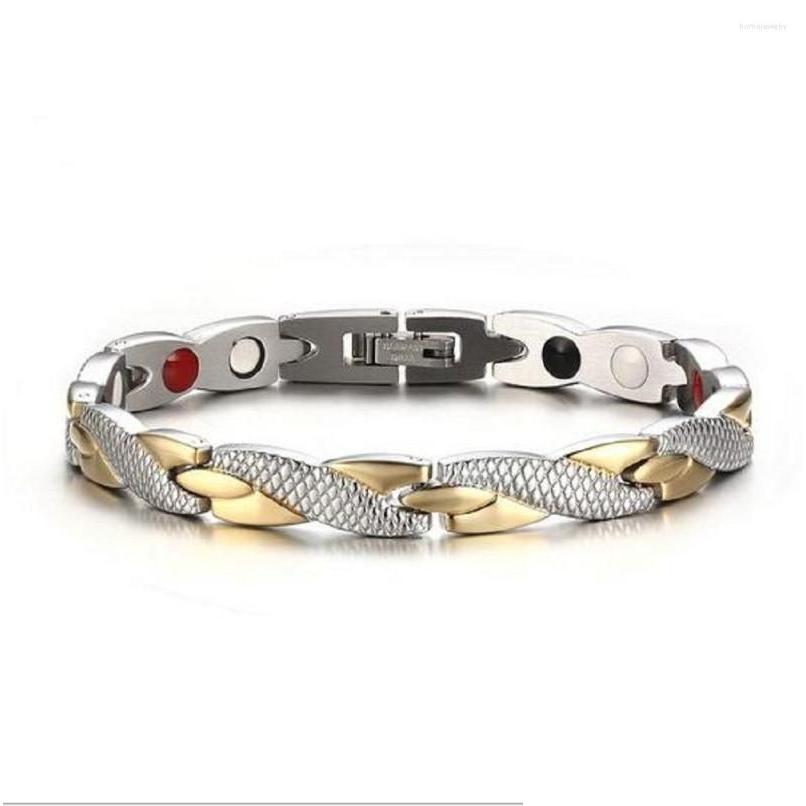 

Chain Link Bracelets Dragon Design 4 In1 Health Energy Germanium Bracelet Bangle For Arthritis Twisted Healthy Magnetic Men Women Dr Dhnzr
